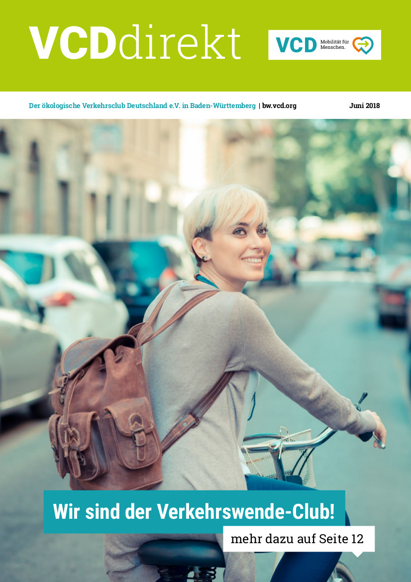 Titelseite - VCD Direkt 2018 - Mitgliedermagazin VCD Baden-Württemberg