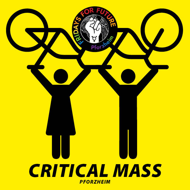 Logo der Critical Mass Pforzheim in Kooperation mit Fridays for Future